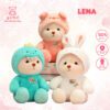 Gấu Bông Lena Cosplay Mũ Khủng Long, Lena Thỏ