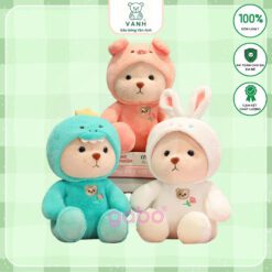 Gấu Bông Lena Cosplay Mũ Khủng Long, Lena Thỏ, Cách Chụp Ảnh Sản Phẩm Gấu Bông Lena Đẹp Và Thu Hút