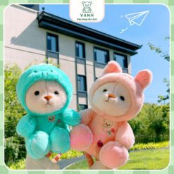 Gấu Bông Lena Cosplay Mũ Khủng Long, Lena Thỏ 4 Gấu Bông Lena Cosplay Mũ Khủng Long, Lena Thỏ