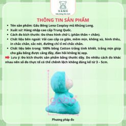 Gấu Bông Lena Cosplay Mũ Khủng Long, Lena Thỏ 8 Gấu Bông Lena Cosplay Mũ Khủng Long, Lena Thỏ