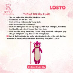 Gấu Bông Gấu Dâu Đứng Dài Lotso, Gối Ôm Gấu Dâu