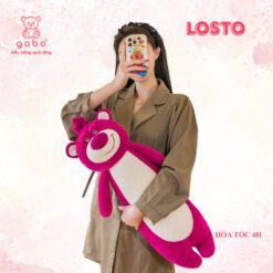 Gấu Bông Gấu Dâu Đứng Dài Lotso, Gối Ôm Gấu Dâu