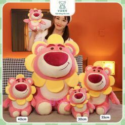 Gấu Bông Gấu Dâu Mặt Trời, Gấu Dâu Mặt Hoa Ngồi 3 Gấu Bông Gấu Dâu Mặt Trời, Gấu Dâu Mặt Hoa Ngồi