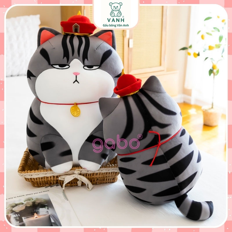 Xưởng sản xuất kinh doanh thú bông quà tặng Quảng Châu cao cấp Gấu Bông Mèo Hoàng Thượng Big Size - Mèo Mặt Ngố