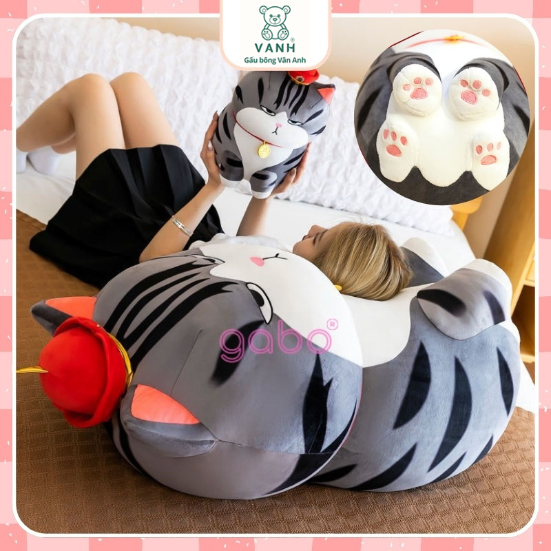 Xưởng sản xuất kinh doanh thú bông quà tặng Quảng Châu cao cấp Gấu Bông Mèo Hoàng Thượng Big Size - Mèo Mặt Ngố