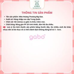 Gấu Bông Mèo Hoàng Thượng Big Size - Mèo Mặt Ngố 7 Gấu Bông Mèo Hoàng Thượng Big Size - Mèo Mặt Ngố