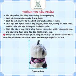 Gấu Bông Mèo Hoàng Thượng Pikachu Kuromi 8 Gấu Bông Mèo Hoàng Thượng Pikachu Kuromi