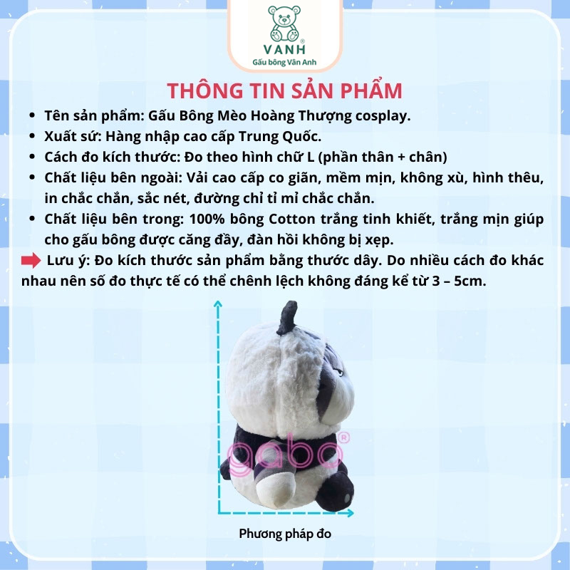 Gấu Bông Mèo Hoàng Thượng Pikachu Kuromi 10 Gấu Bông Mèo Hoàng Thượng Pikachu Kuromi