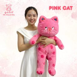 Gấu Bông Mèo Hồng Mặt Quạo Giận Dỗi - Mèo Hồng Mắt Liếc, Gấu Bông Hình Mèo – Quà Tặng Đáng Yêu Cho Người Thân
