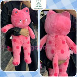 Gấu Bông Mèo Hồng Mặt Quạo Giận Dỗi - Mèo Hồng Mắt Liếc