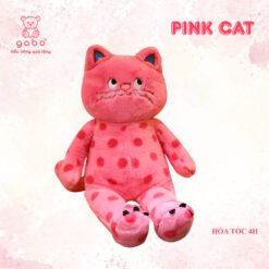 Gấu Bông Mèo Hồng Mặt Quạo Giận Dỗi - Mèo Hồng Mắt Liếc, Gấu Bông Hình Mèo – Quà Tặng Đáng Yêu Cho Người Thân