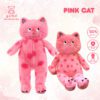 Gấu Bông Mèo Hồng Mặt Quạo Giận Dỗi - Mèo Hồng Mắt Liếc, Gấu Bông Hình Mèo – Quà Tặng Đáng Yêu Cho Người Thân