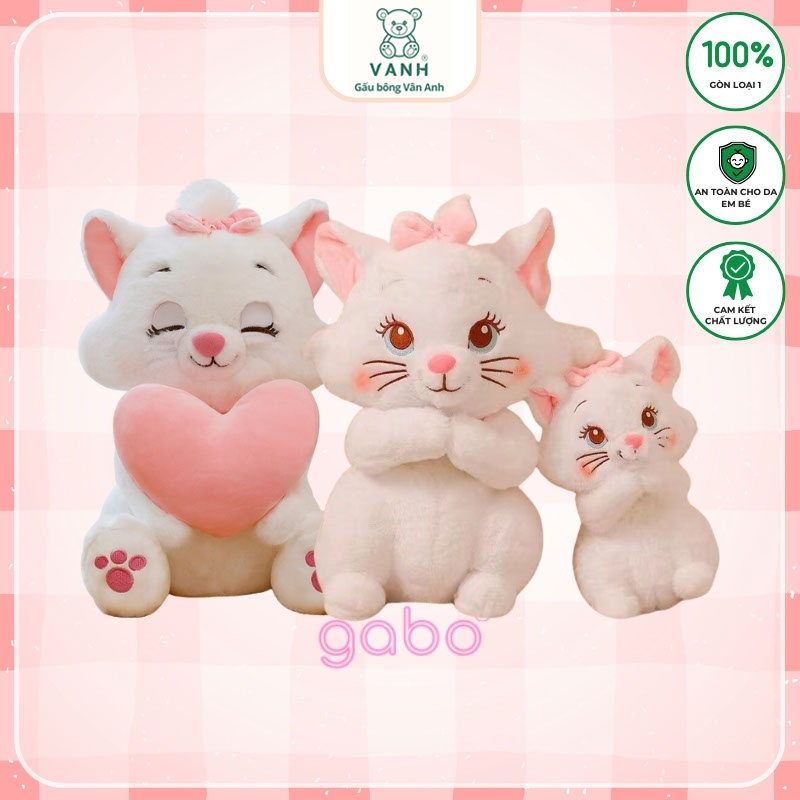Gấu Bông Mèo Marie Cat Ôm Tim Siêu Đáng Yêu 8 meo marie cat om tim 1