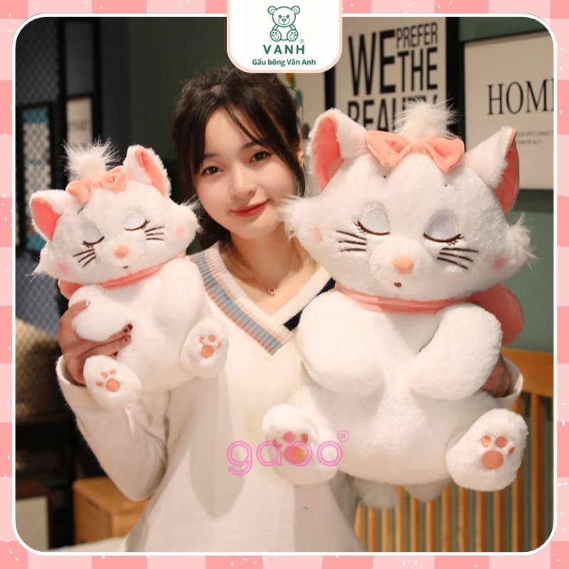 Xưởng sản xuất kinh doanh thú bông quà tặng Quảng Châu cao cấp Gấu Bông Mèo Marie Cat Ôm Tim Siêu Đáng Yêu