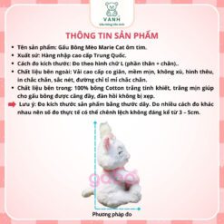Gấu Bông Mèo Marie Cat Ôm Tim Siêu Đáng Yêu 7 Gấu Bông Mèo Marie Cat Ôm Tim Siêu Đáng Yêu