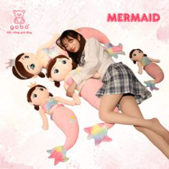 Gấu Bông Tiên Cá Tóc Nâu, Tiên Cá Vương Miện Cầu Vồng