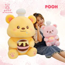 Gấu bông Gấu Pooh Đầu Bếp Ôm Mật Ong
