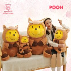 Gấu Bông Gấu Pooh Đội Lốt Heo Cởi Được Nón - Gấu Pooh