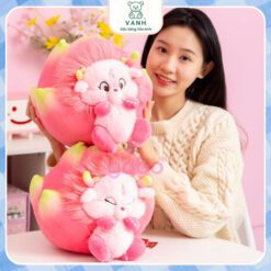 Gấu Bông Thỏ Nằm Áo Sọc - Gối Ôm Thỏ Đáng Yêu