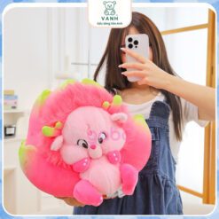 Gấu Bông Thỏ Nằm Áo Sọc - Gối Ôm Thỏ Đáng Yêu