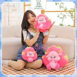 Gấu Bông Thỏ Nằm Áo Sọc - Gối Ôm Thỏ Đáng Yêu