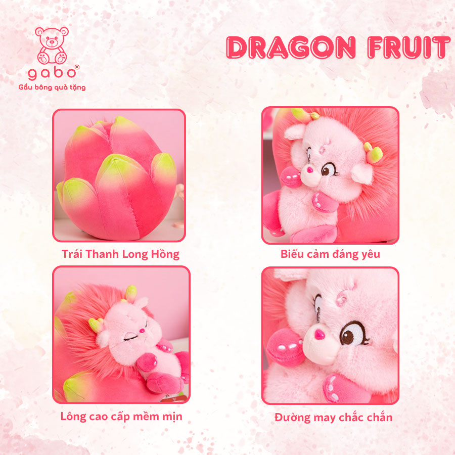 Gấu Bông Rồng Thanh Long - Rồng Thanh Long Hồng 12 Gấu Bông Rồng Thanh Long - Rồng Thanh Long Hồng
