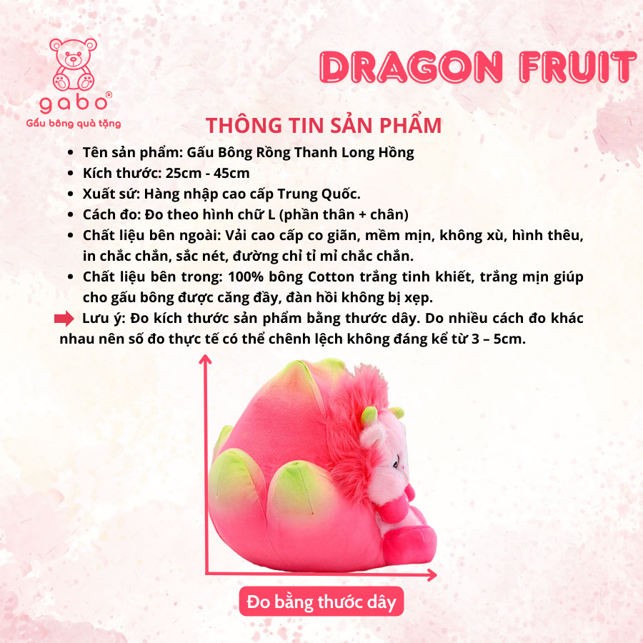 Gấu bông Rồng thanh Long Hồng là mẫu gấu bông cao c Gấu Bông Rồng Thanh Long - Rồng Thanh Long Hồng