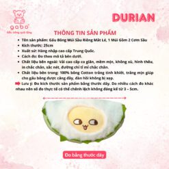 Gấu Bông Múi Sầu Riêng - 1 Múi Gồm 2 Cơm Sầu Tách Ra Được