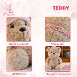 Gấu Bông Teddy Ngồi Bịt Mắt Iloveyou Băng Đô 35-45cm