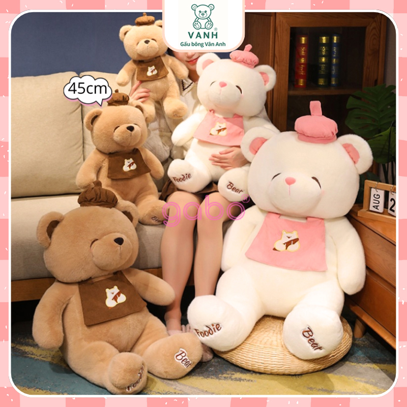 Xưởng sản xuất kinh doanh thú bông quà tặng Quảng Châu cao cấp Gấu Bông Teddy Bear Đầu Bếp Foodie Teddy Cute Lông Mịn