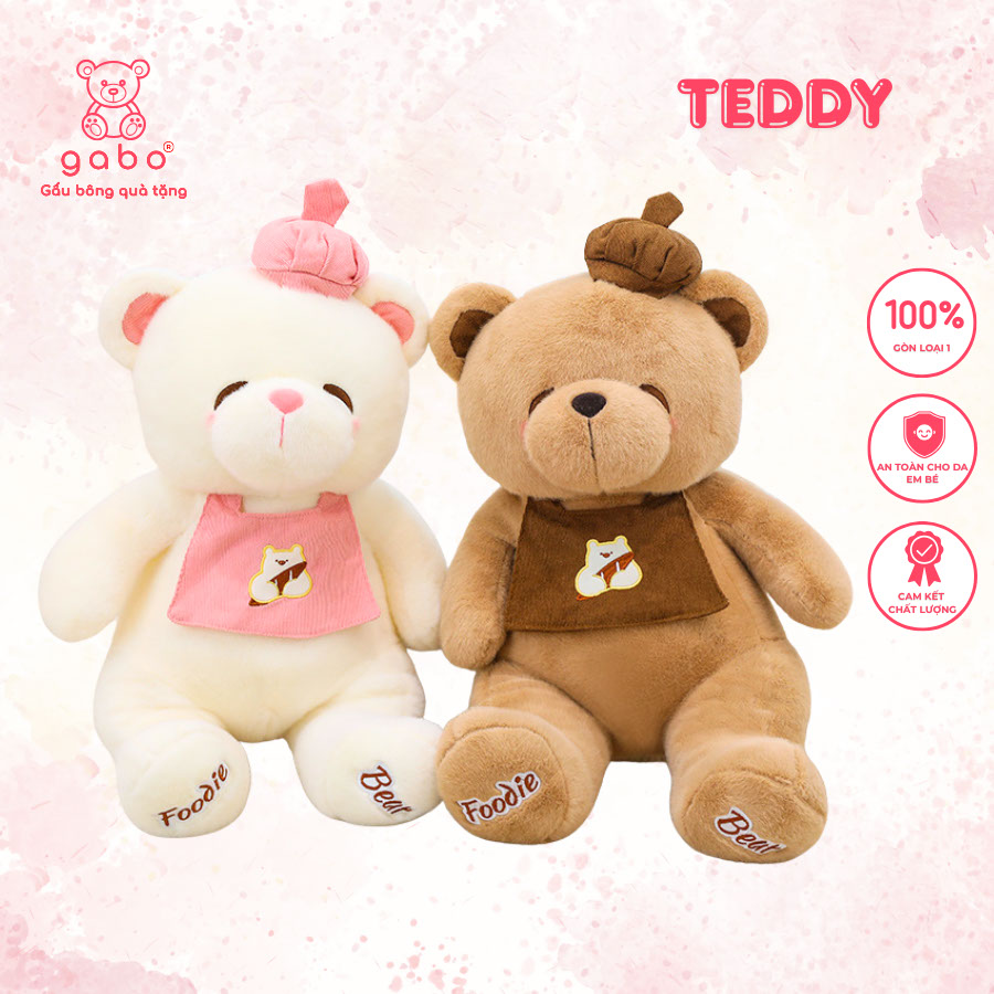 Gấu Bông Teddy Bear Đầu Bếp Foodie Teddy Cute Lông Mịn
