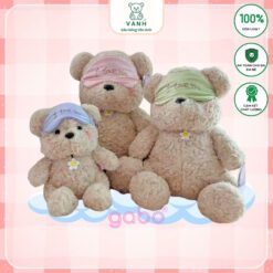 Gấu Bông Teddy Ngồi Bịt Mắt Iloveyou Băng Đô CóThể Tháo Rời