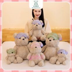 Gấu Bông Teddy Ngồi Bịt Mắt Iloveyou Băng Đô 35-45cm 1 Gấu Bông Teddy Ngồi Bịt Mắt Iloveyou Băng Đô CóThể Tháo Rời