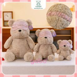 Gấu Bông Teddy Ngồi Bịt Mắt Iloveyou Băng Đô 35-45cm 5 Gấu Bông Teddy Ngồi Bịt Mắt Iloveyou Băng Đô CóThể Tháo Rời