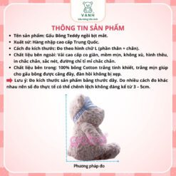 Gấu Bông Teddy Ngồi Bịt Mắt Iloveyou Băng Đô 35-45cm 3 Gấu Bông Teddy Ngồi Bịt Mắt Iloveyou Băng Đô CóThể Tháo Rời