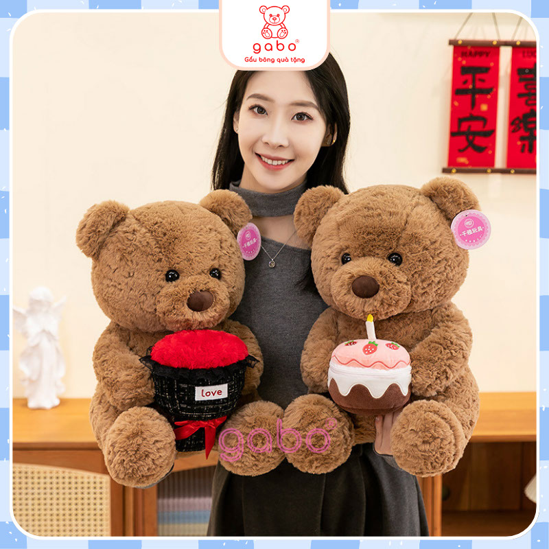 Gấu Teddy Ôm Hoa Hồng Có Ngăn Đựng Quà – Quà Sinh Nhật, Valentine, Kỷ Niệm