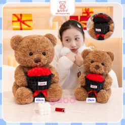 Gấu Teddy Ôm Hoa Hồng Có Ngăn Đựng Quà – Quà Sinh Nhật, Valentine, Kỷ Niệm 4 teddy om bo hoa hong co ngan de qua sinh nhat 5