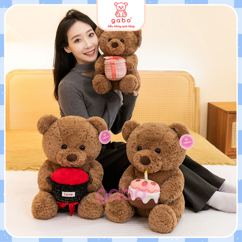 Gấu Teddy Ôm Hoa Hồng Có Ngăn Đựng Quà – Quà Sinh Nhật, Valentine, Kỷ Niệm