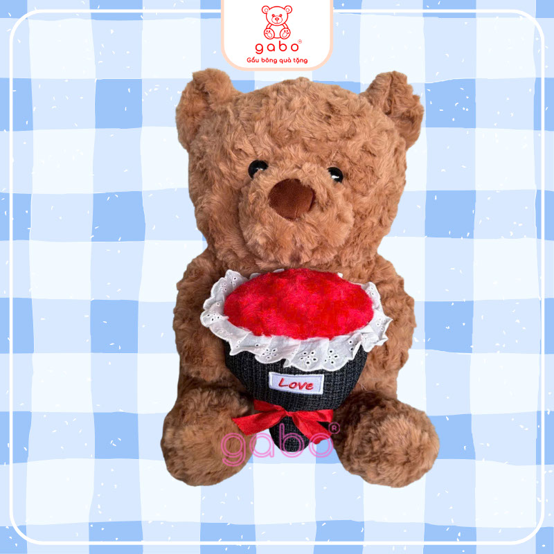 Gấu Teddy Ôm Hoa Hồng Có Ngăn Đựng Quà – Quà Sinh Nhật, Valentine, Kỷ Niệm