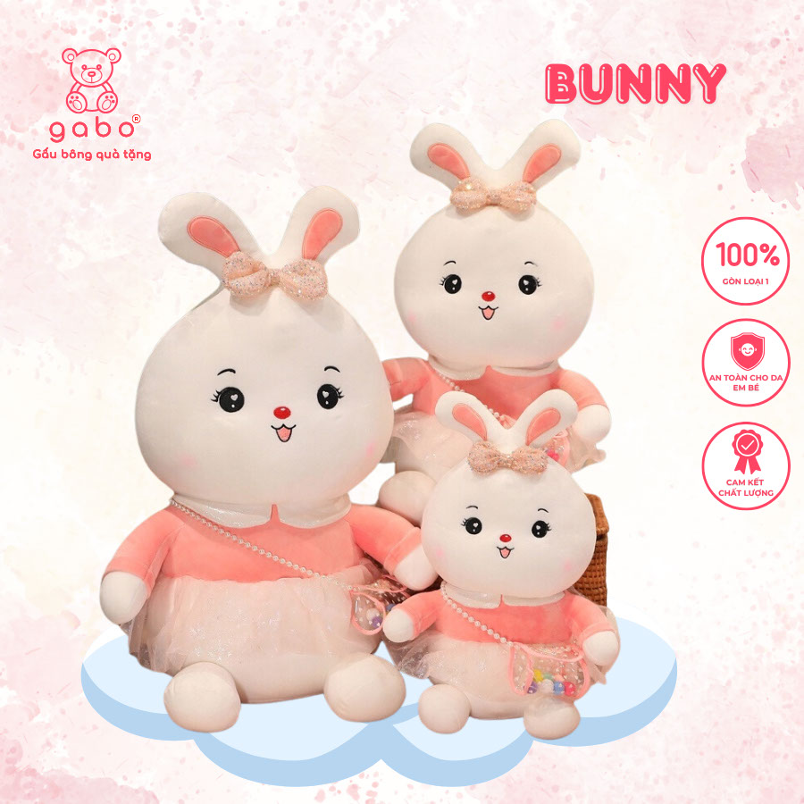 So Sánh Thỏ Mặt Quạo Và Thỏ Trắng Đeo Túi Sắc Màu 3 Gấu Bông Thỏ Trắng Đeo Túi Sắc Màu