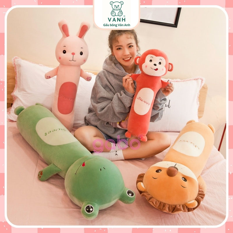 Gấu Nhồi Bông Thỏ Ếch Khỉ, Gối Ôm Cho Bé, Gối Ôm Thỏ Ếch Khỉ