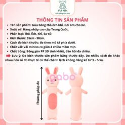 Gấu Nhồi Bông Thỏ Ếch Khỉ, Gối Ôm Cho Bé, Gối Ôm Thỏ Ếch Khỉ