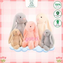 Gấu Bông Jelly Cat Thỏ Tai Dài – Mềm Mịn, Sang Trọng
