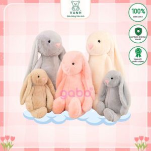 Gấu Bông Jelly Cat Thỏ Tai Dài – Mềm Mịn, Sang Trọng