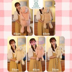 Gấu Bông Jelly Cat Thỏ Tai Dài – Mềm Mịn, Sang Trọng