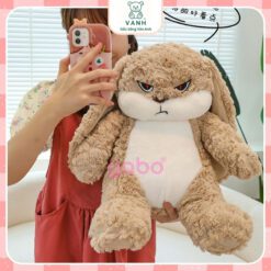 Gấu Bông Thỏ Mặt Quạo - Thỏ Hung Hăng Mặt Giận Dữ Đáng Yêu