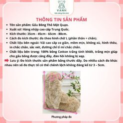 Gấu Bông Thỏ Mặt Quạo - Thỏ Hung Hăng Mặt Giận Dữ Đáng Yêu
