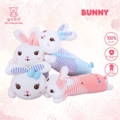 Gấu Bông Thỏ Nằm Áo Sọc - Gối Ôm Thỏ Đáng Yêu