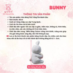 Gấu Bông Thỏ Trắng Ôm Bánh Dâu, Thỏ Mặt Cười Cầm Bánh, thỏ ôm bánh dâu