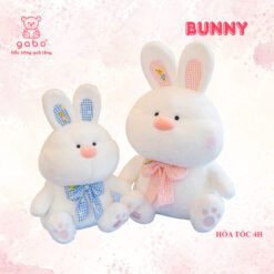 Gấu Bông Thỏ Trắng Đeo Nơ, Thỏ Bông Tiểu Thư